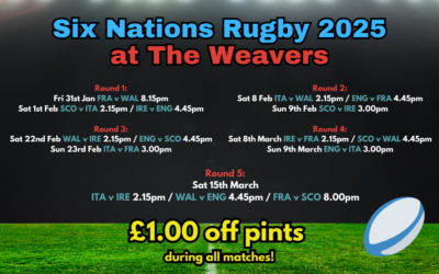 Enjoy £1 off a pint during the Rugby Six Nations