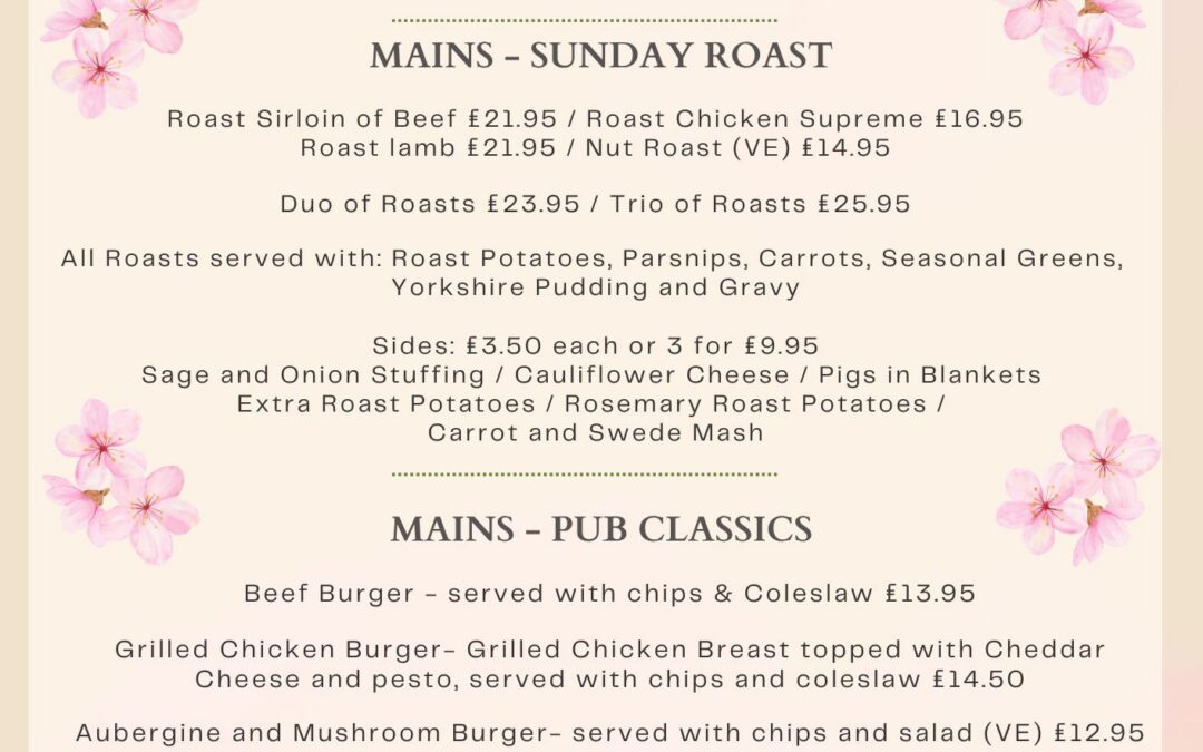 Join us for Lunch on Easter Sunday