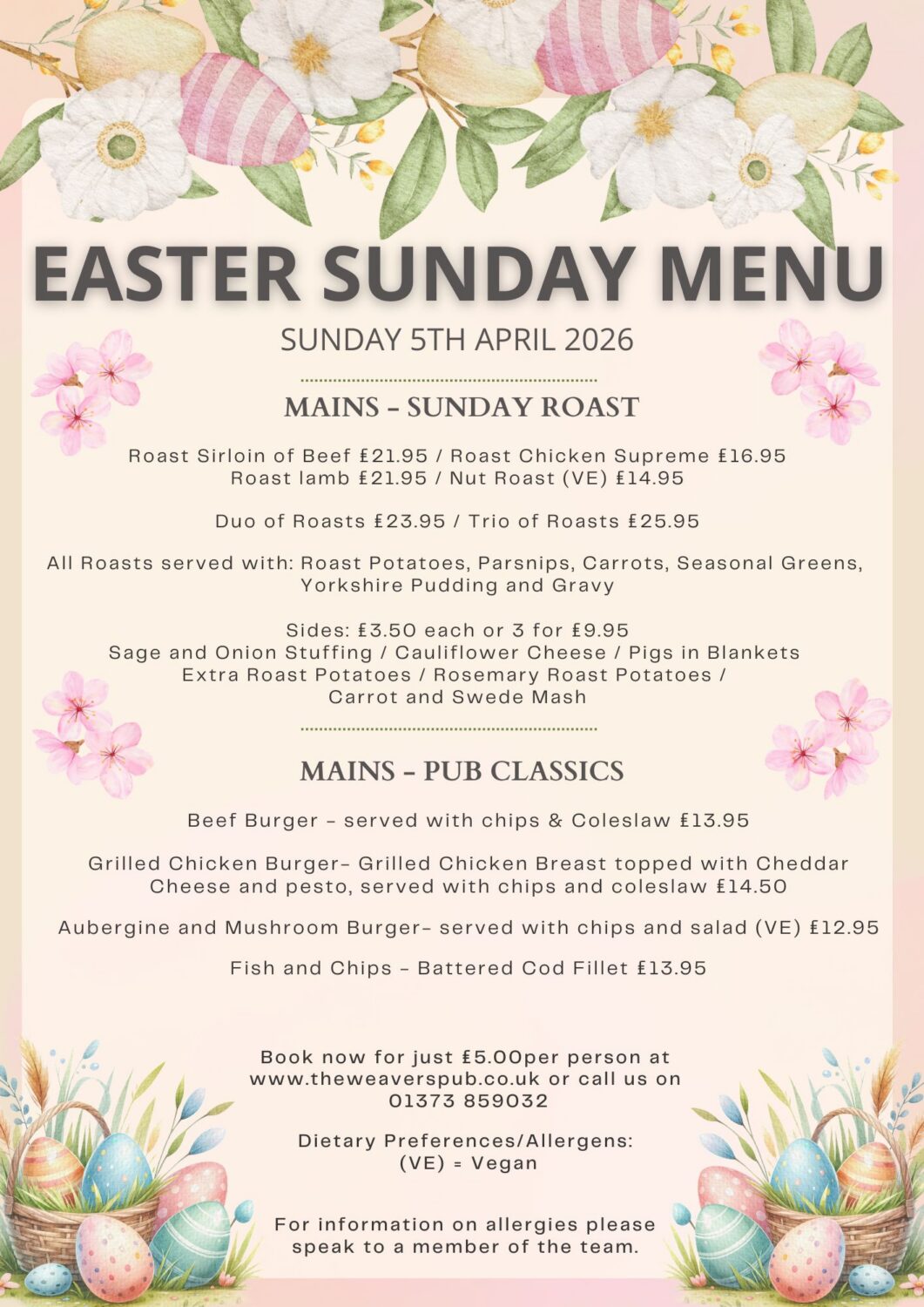 Easter Sunday Menu